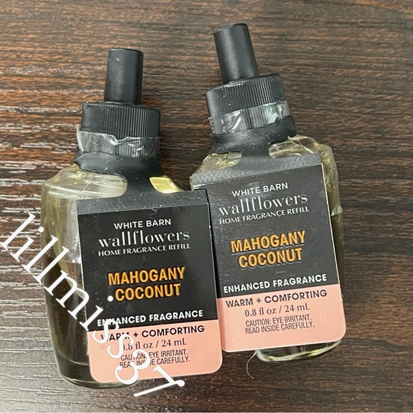 2X MAHOGANY COCONUT Bath & Body Works Wallflower Refill Bulb Bundle - Picture 2 of 4